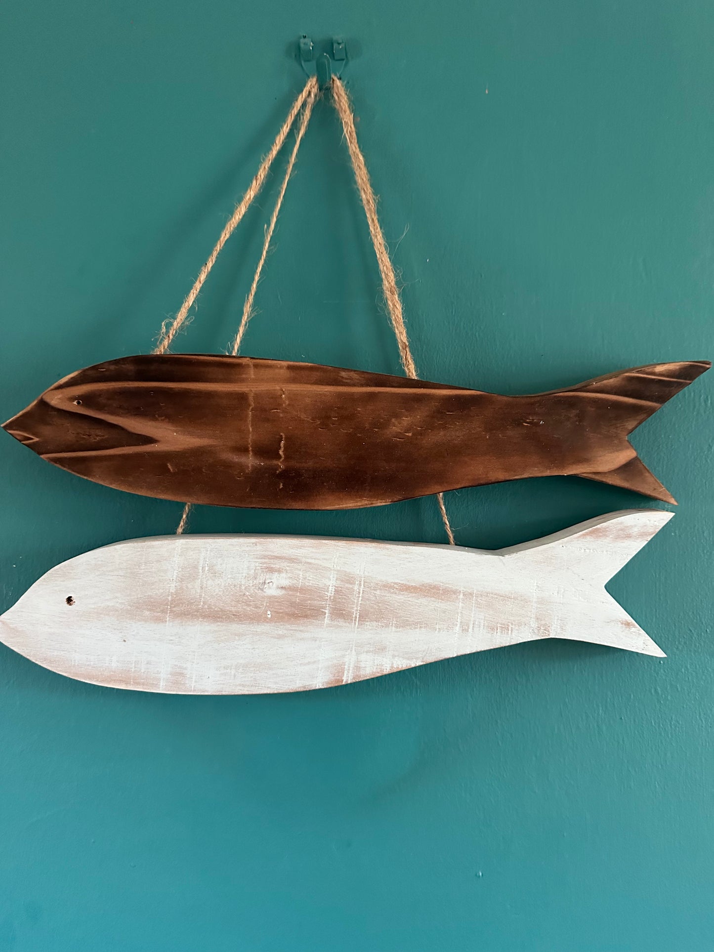 Rustic Handcrafted Wooden Fish Wall Decor