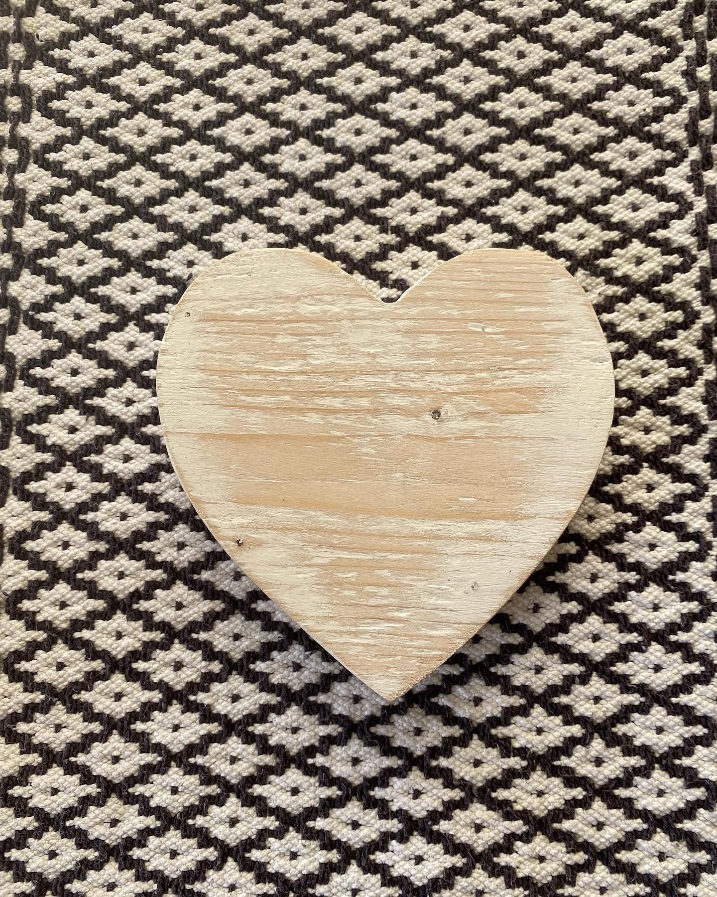 Rustic Reclaimed Wood Hanging Heart Decoration