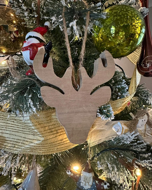 Rustic Wooden Stag’s Head:  Set of 3