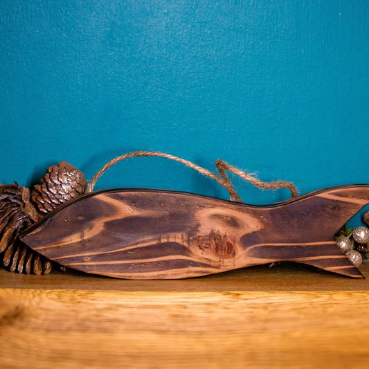 Rustic Handcrafted Wooden Fish Wall Decor